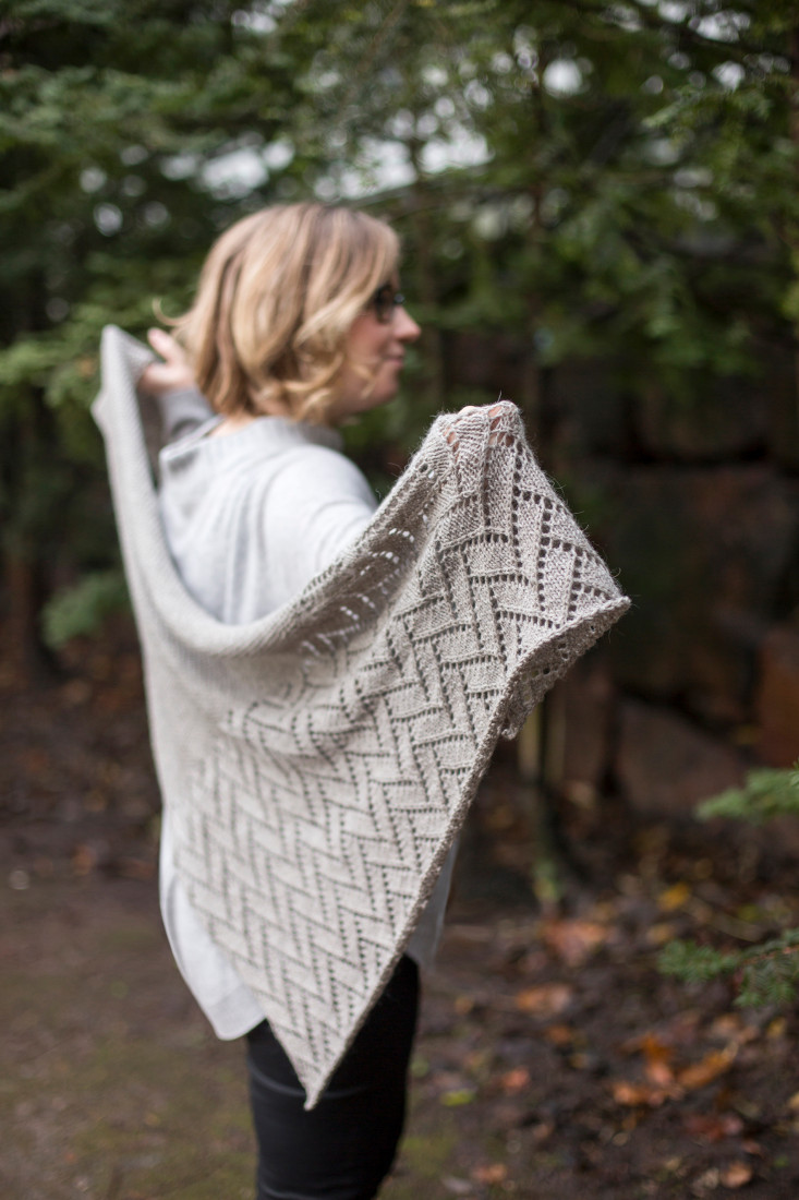 Bough shawl knitting pattern from Woolenberry