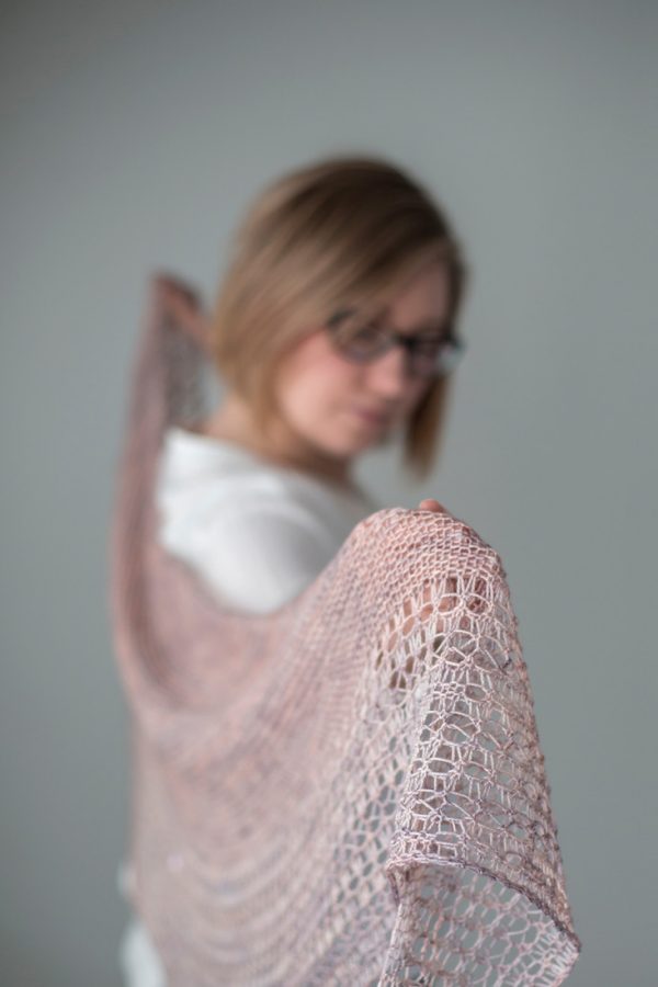 Rosewater shawl pattern from Woolenberry