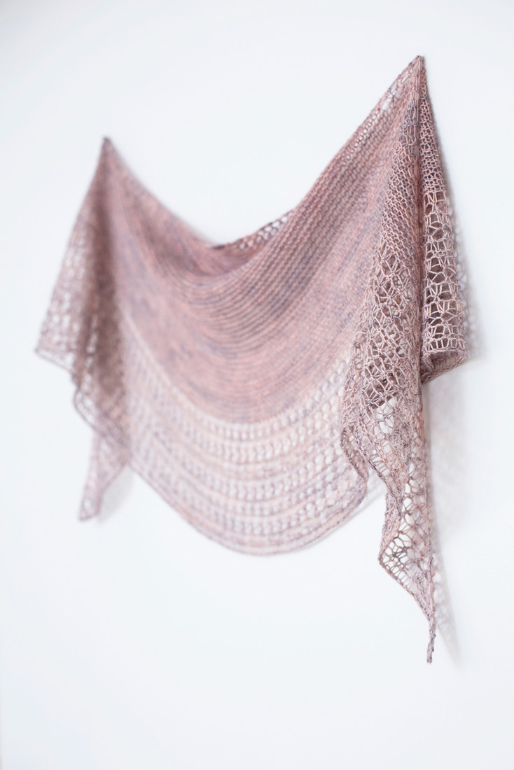 Rosewater shawl pattern from Woolenberry