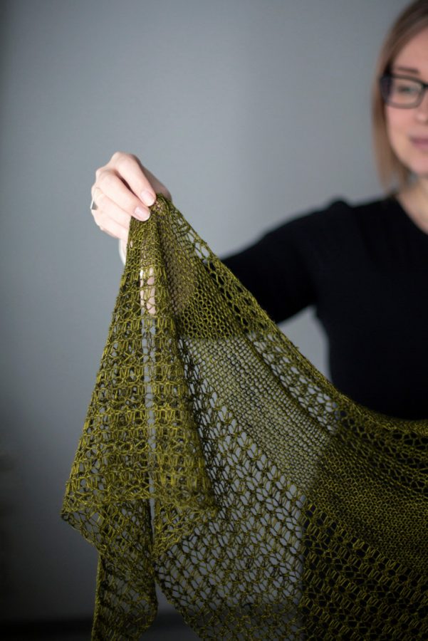 Wildheart shawl pattern from Woolenberry