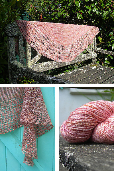 Project Love – Rosewater shawl knitted by Val (FleurDesPrairies on Ravelry)