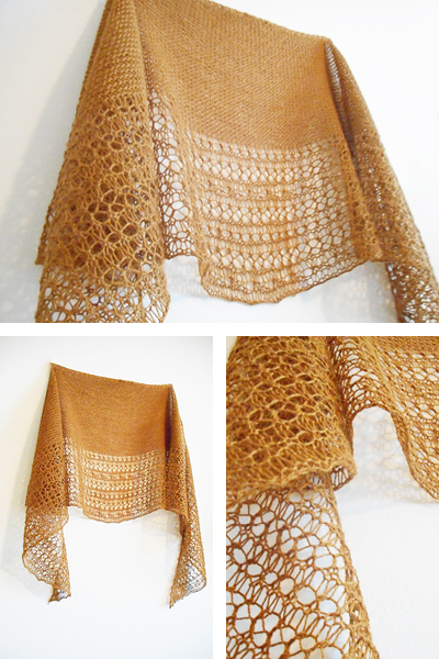 Project Love – Rosewater shawl knitted by Denise (Ladibi on Ravelry)