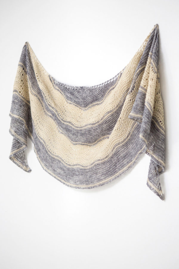 Coastline shawl pattern from Woolenberry