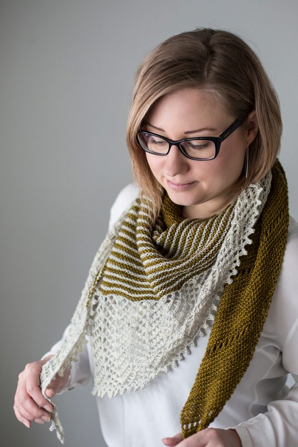 Spotlight shawl pattern from Woolenberry