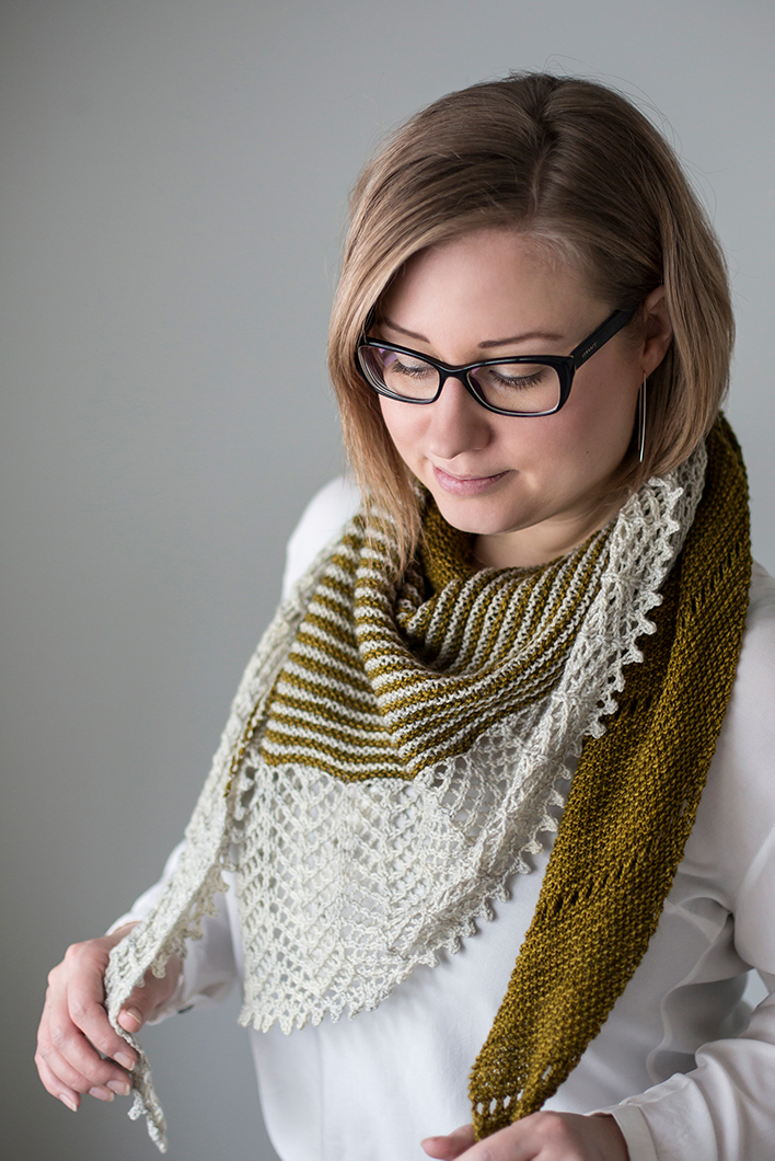 Spotlight shawl pattern from Woolenberry