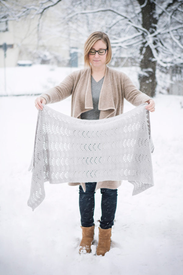 Winter Starlight shawl from Woolenberry