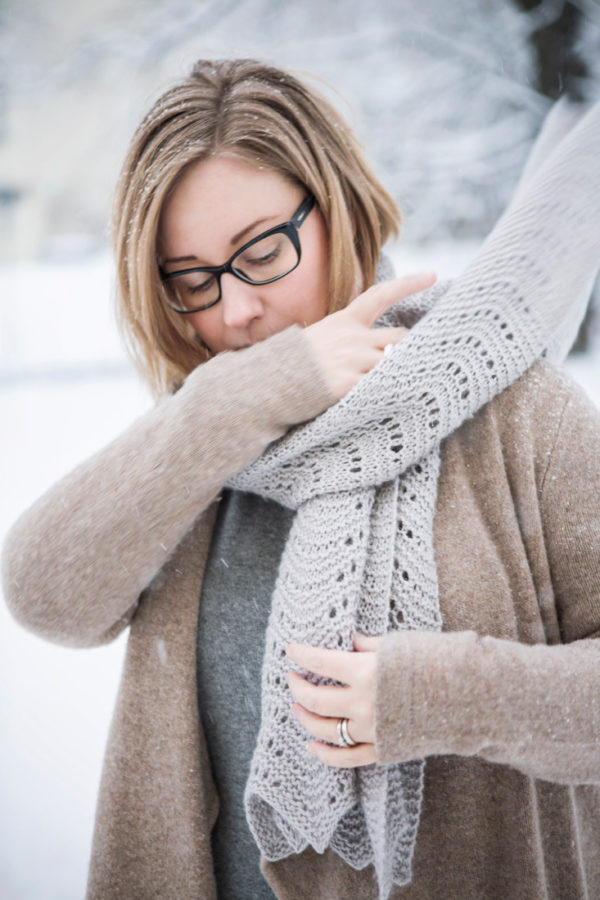 Winter Starlight shawl from Woolenberry