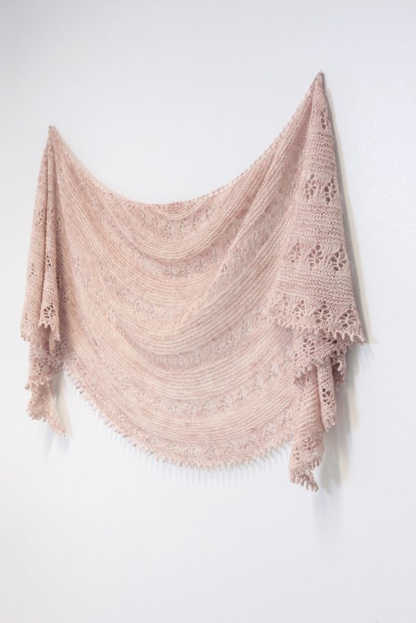 Floral shawl pattern from Woolenberry