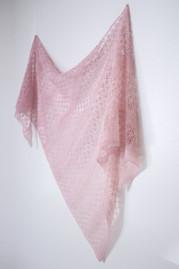 Wild Cherries shawl pattern from Woolenberry