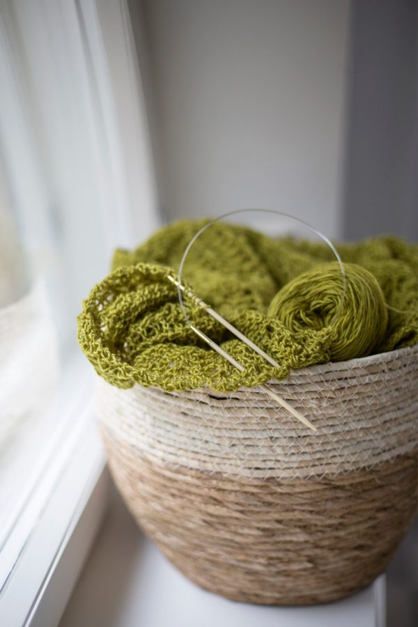 Fern Fronds shawl from Woolenberry