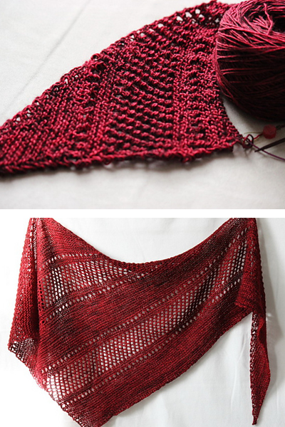 Ardent shawl pattern from Woolenberry