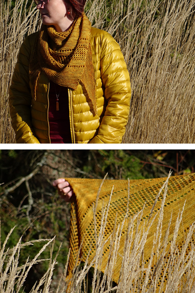 Ardent shawl pattern from Woolenberry