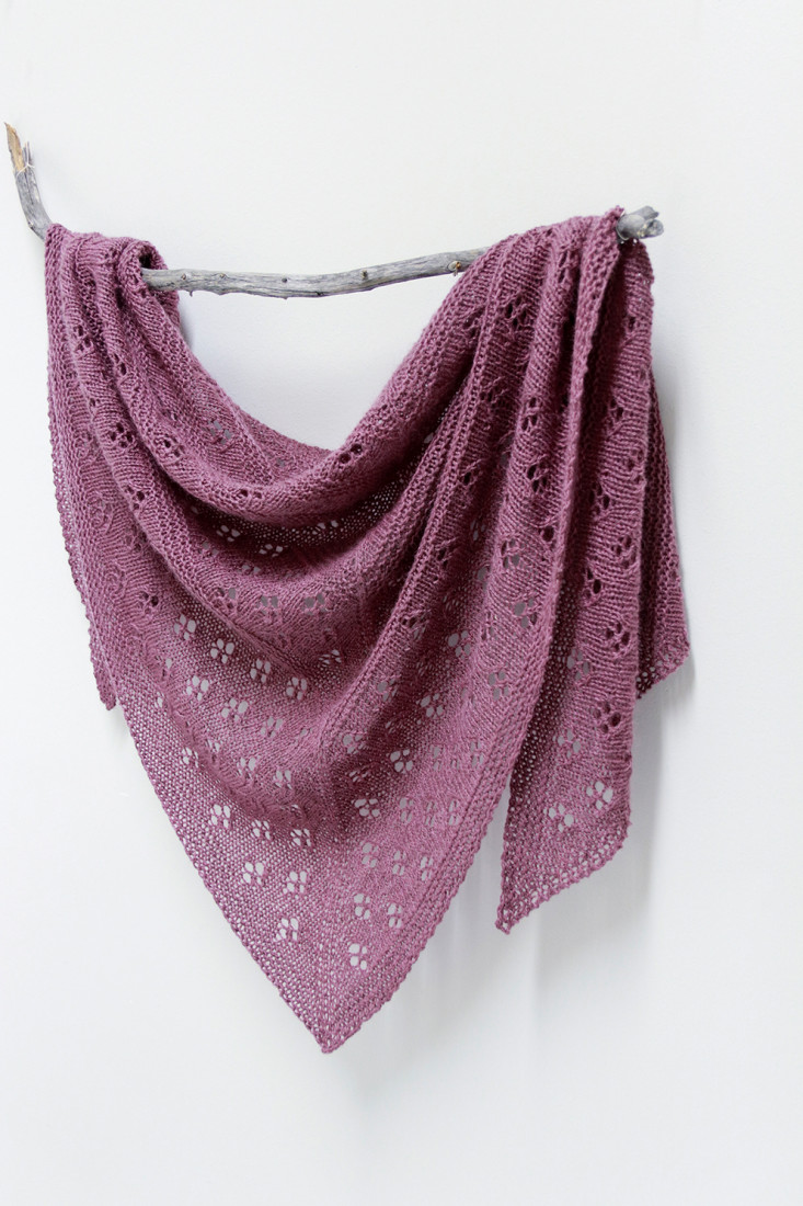 Flowers of Winter shawl pattern