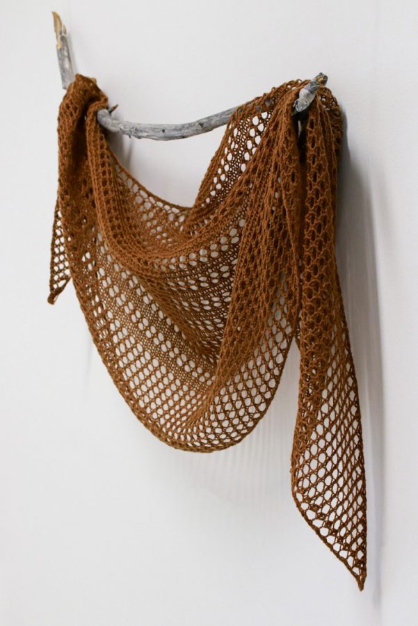 Sommelier shawl knitting pattern from Woolenberry