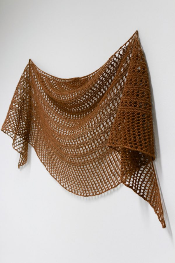 Sommelier shawl knitting pattern from Woolenberry