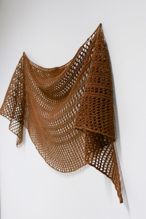 Sommelier shawl knitting pattern from Woolenberry