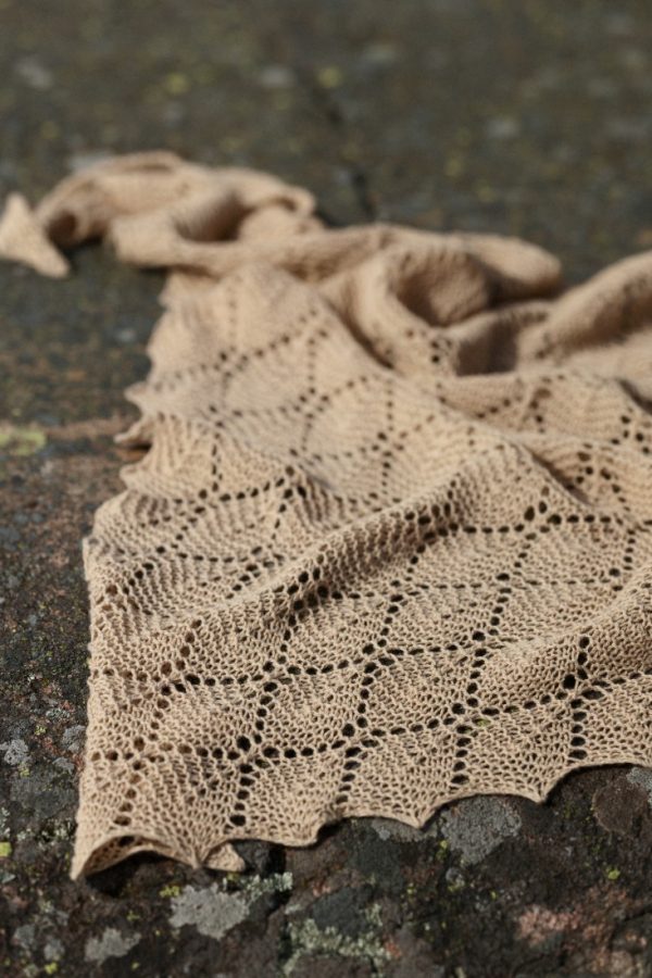 Spring Street – Triangle lace shawl knitting pattern from Woolenberry