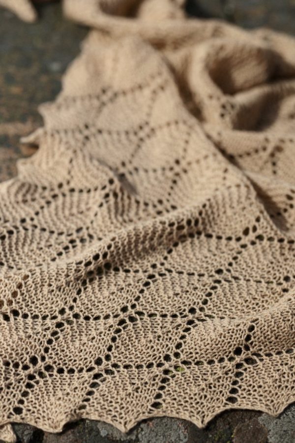 Spring Street – Triangle lace shawl knitting pattern from Woolenberry