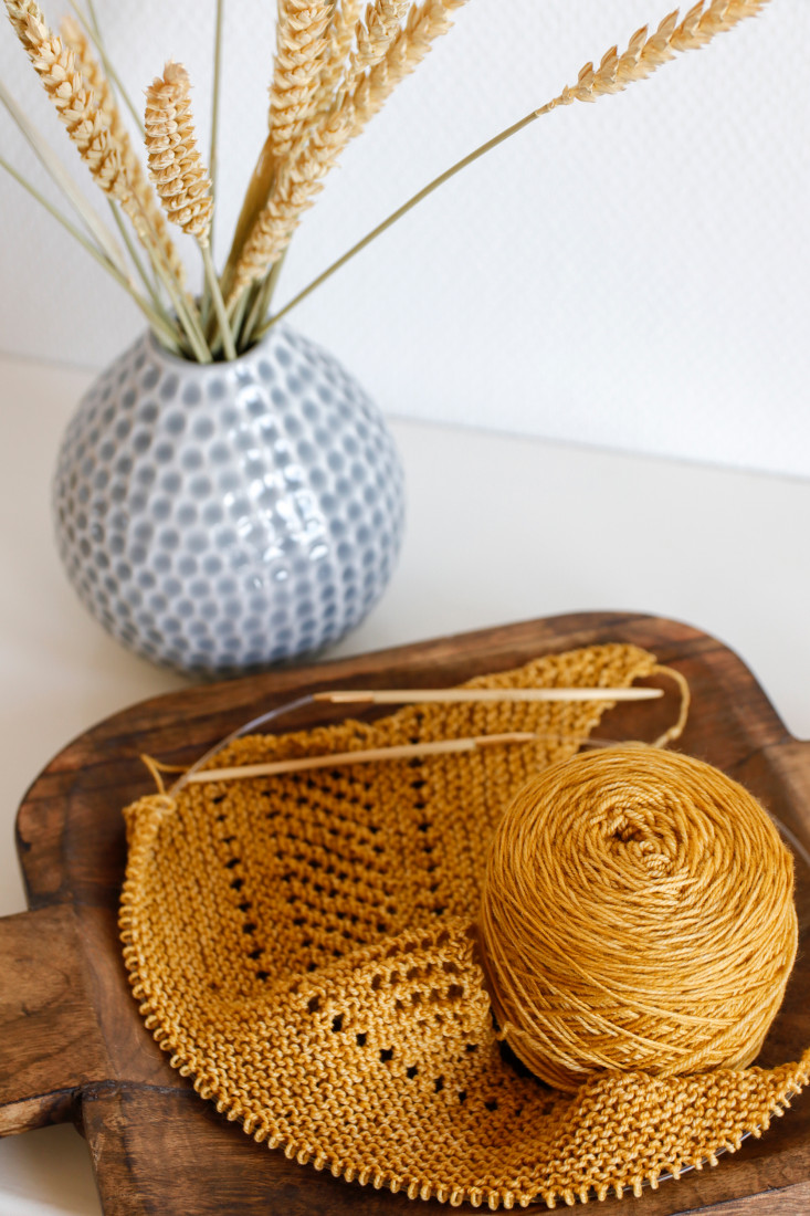 Ardent shawl with Malabrigo Sock on my needles