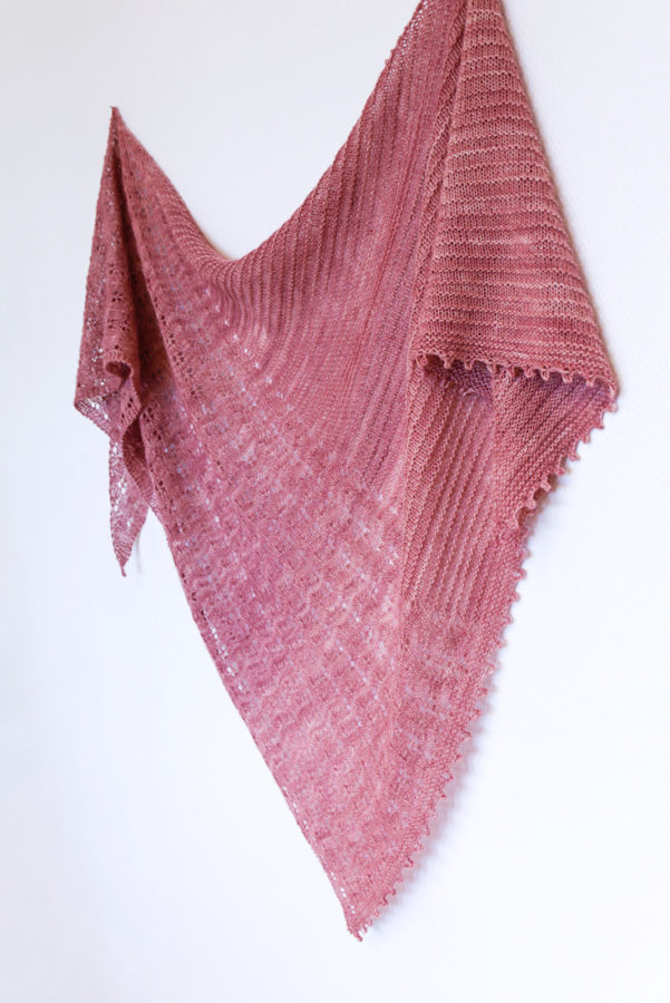 Rose Petals shawl pattern from Woolenberry