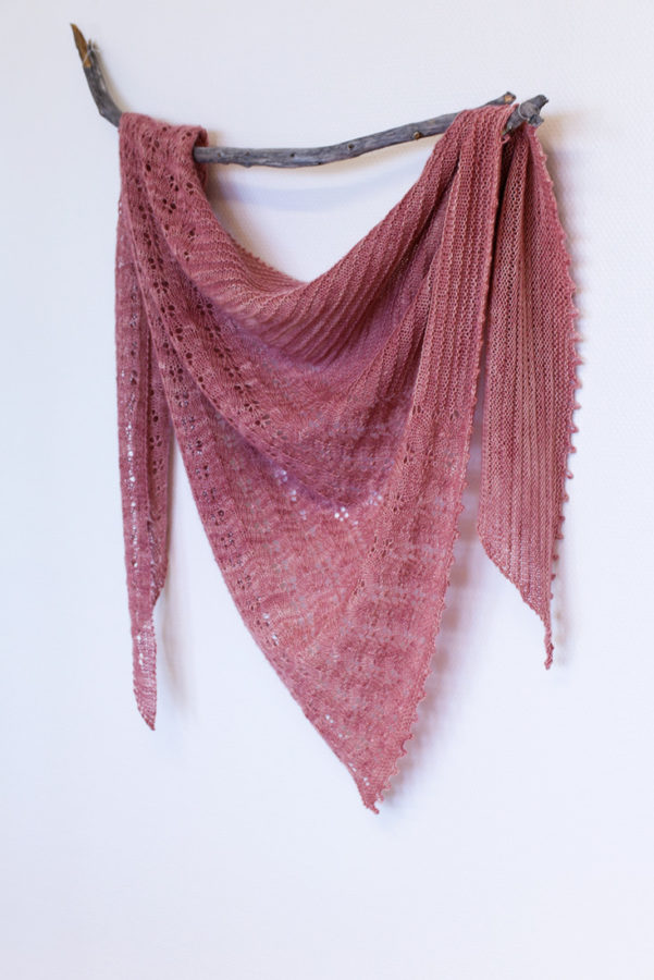 Rose Petals shawl pattern from Woolenberry