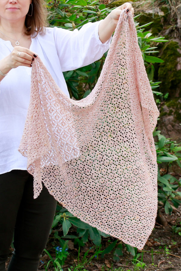 Spring Sparkle shawl pattern from Woolenberry