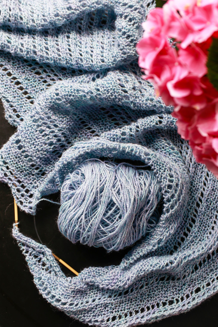 The Fibre Co. Meadow in Aster on my needles