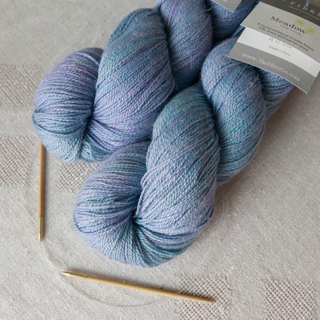 The Fibre Co Meadow in Aster on my needles