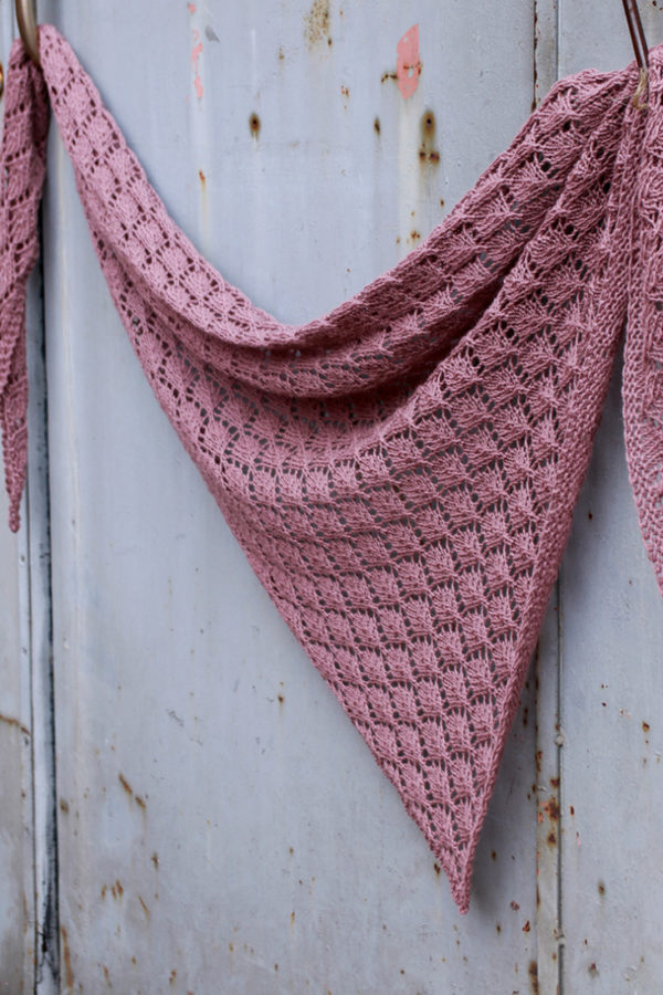 Fallen Leaves shawl knitting pattern from Woolenberry