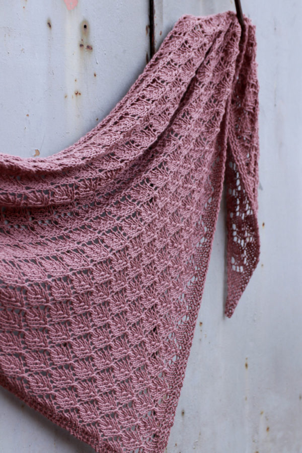 Fallen Leaves shawl knitting pattern from Woolenberry