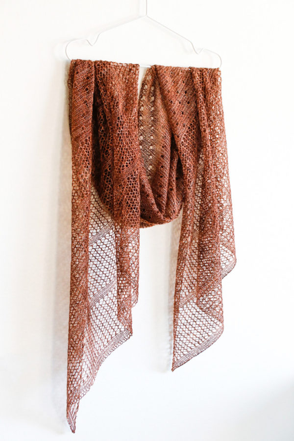 Flourish shawl pattern from Woolenberry