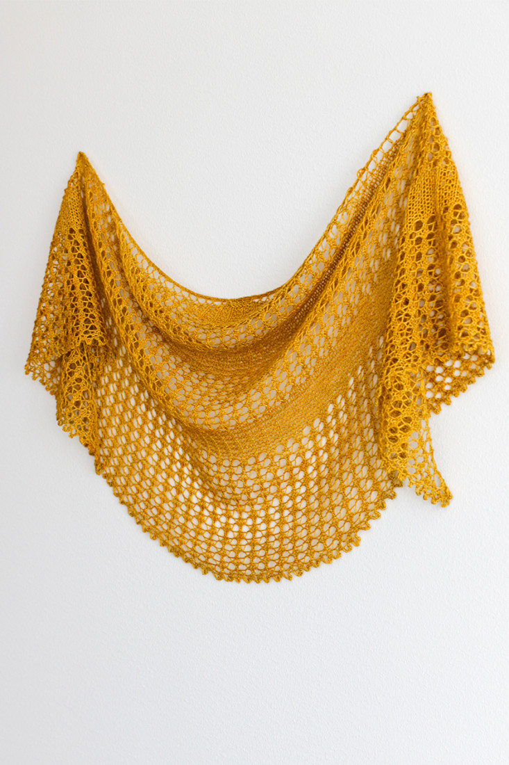 Solar shawl pattern from Woolenberry.
