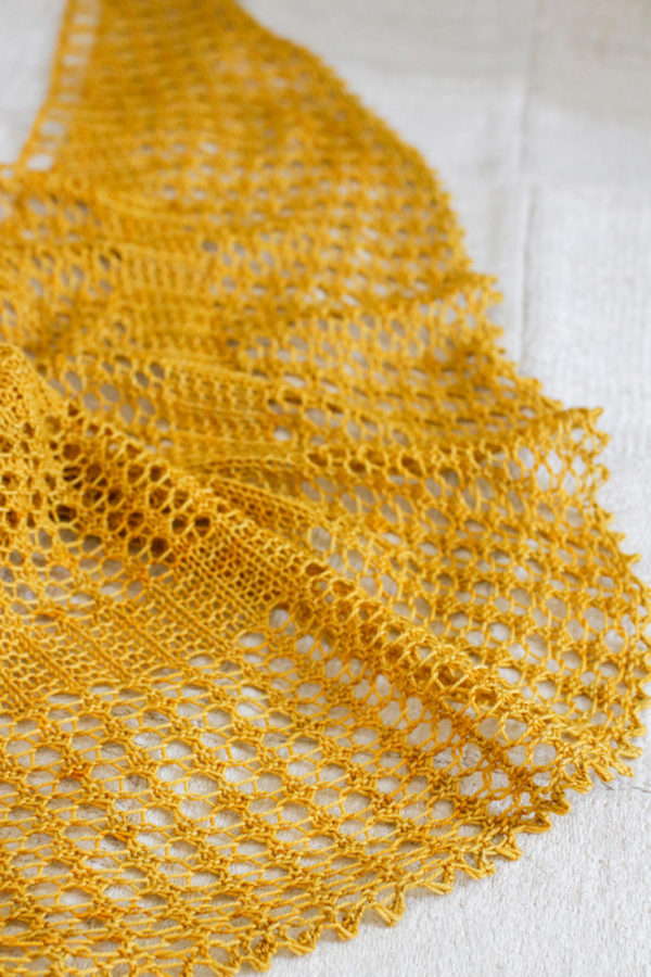 Solar shawl pattern from Woolenberry.