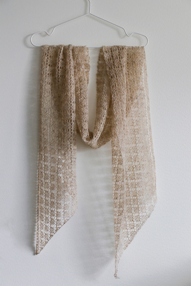 Tranquil scarf pattern from Woolenberry.