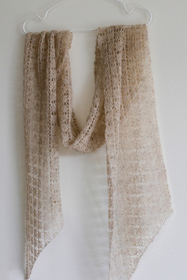 Tranquil scarf pattern from Woolenberry.