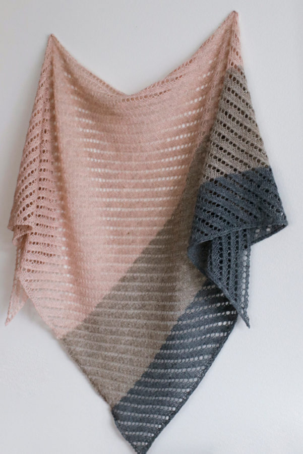 Underwater shawl pattern from Woolenberry.