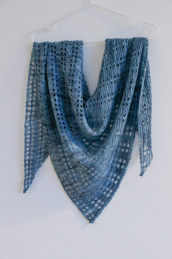 Rooted shawl pattern for one skein of fingering weight yarn