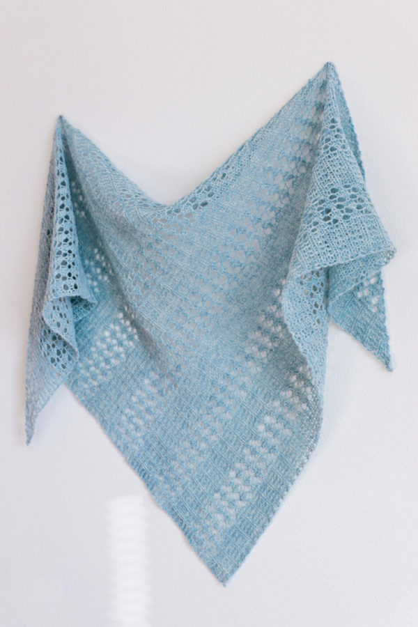 Lunar shawl knitting pattern from Woolenberry