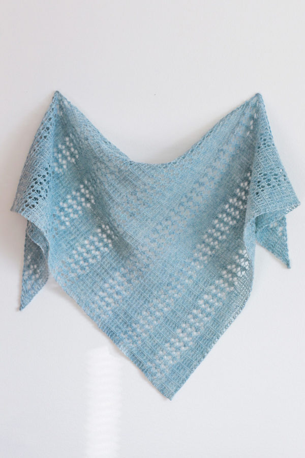 Lunar shawl knitting pattern from Woolenberry