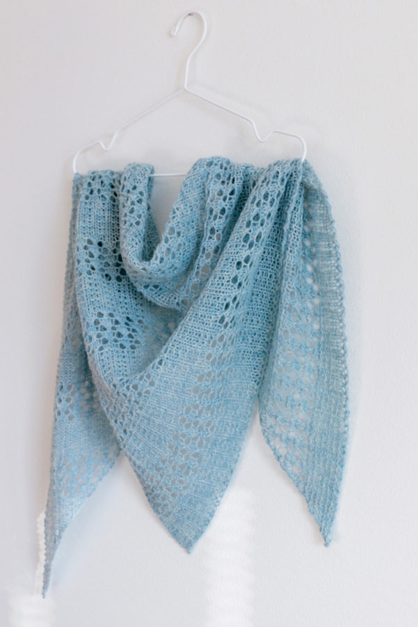 Lunar shawl knitting pattern from Woolenberry