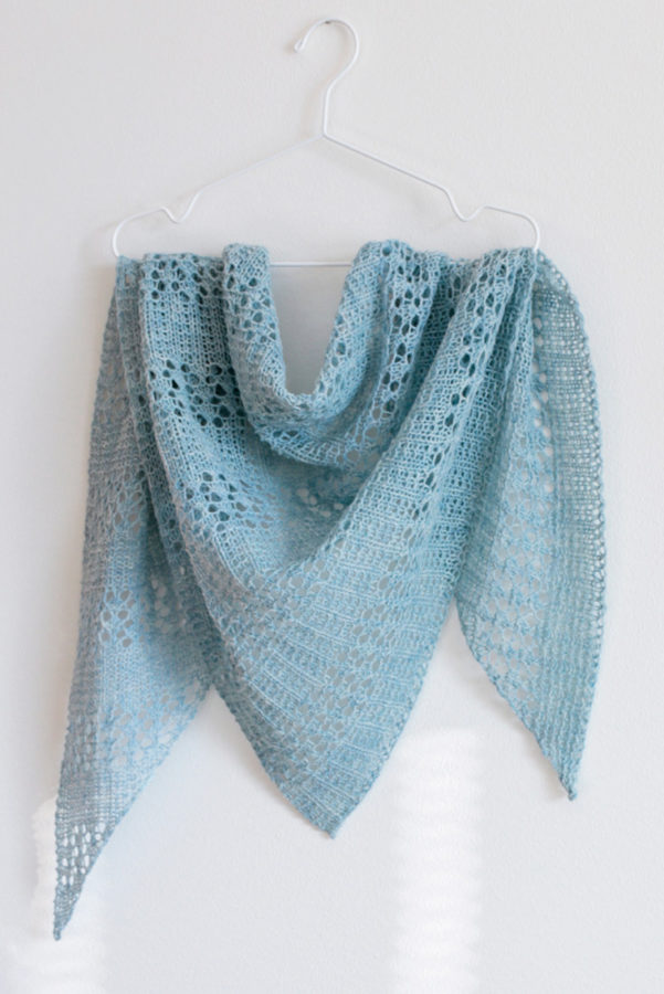 Lunar shawl knitting pattern from Woolenberry