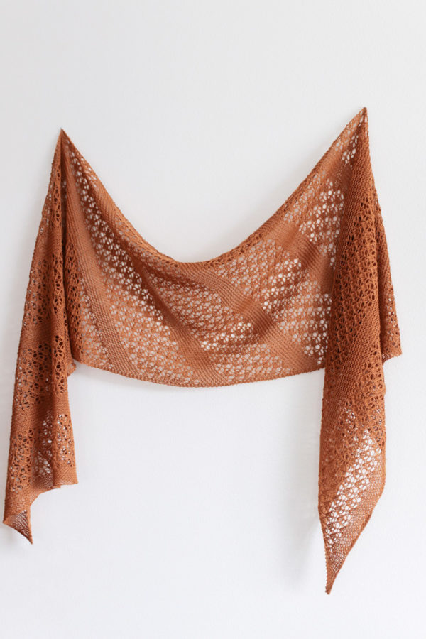 Golden Harvest rectangle shawl pattern from Woolenberry