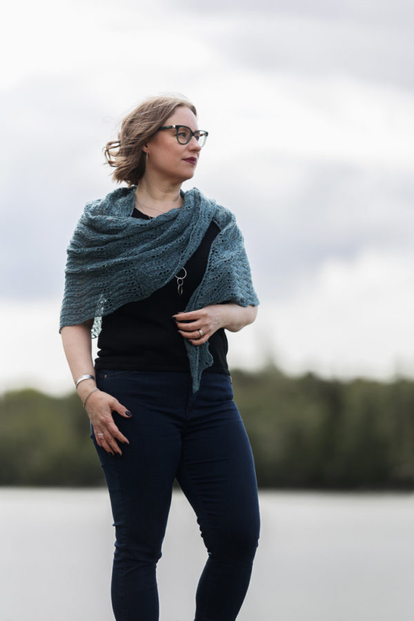 Baltic Sea shawl knitting pattern from Woolenberry