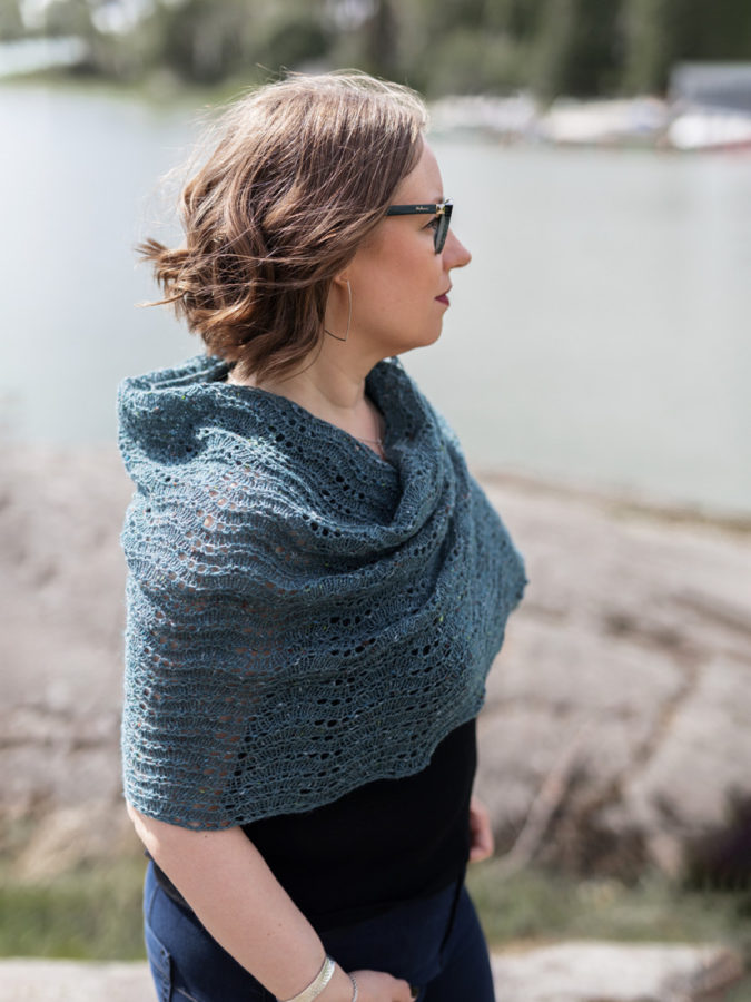 Baltic Sea shawl knitting pattern from Woolenberry