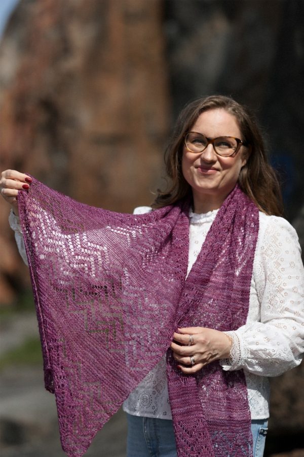 Dream Chaser rectangle shawl knitting pattern from Woolenberry