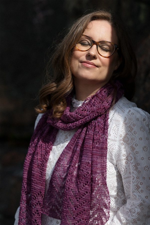 Dream Chaser rectangle shawl knitting pattern from Woolenberry