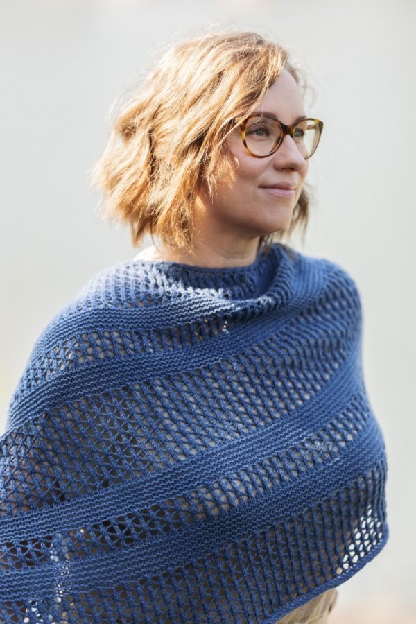 Inner Sage – Large crescent shawl knitting pattern for fingering weight yarn
