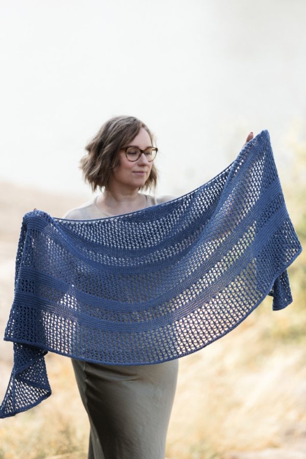 Inner Sage – Large crescent shawl knitting pattern for fingering weight yarn