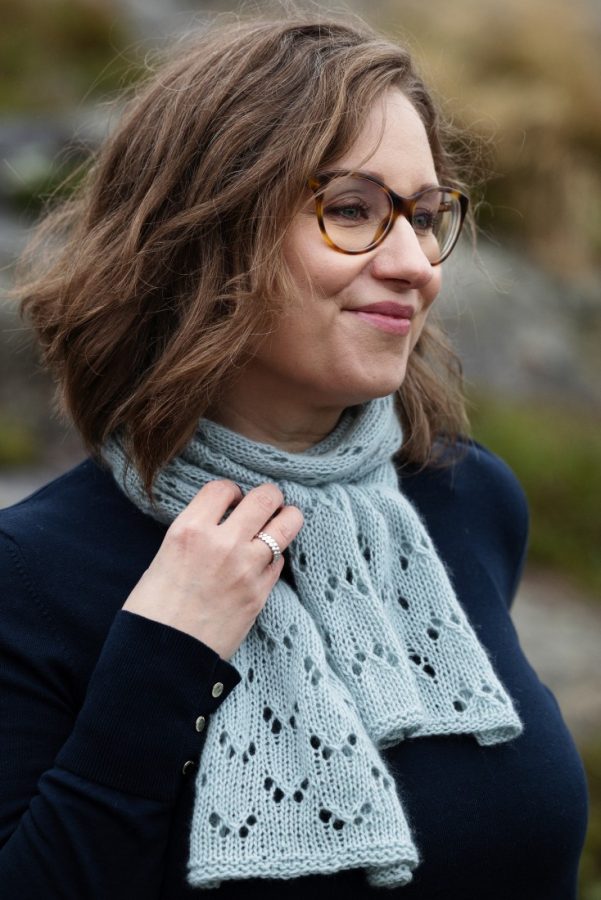 Morning Light – Easy rectangle scarf knitting pattern with eyelets Morning Light – Easy rectangle scarf knitting pattern with eyelets
